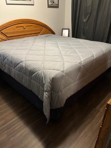 Photo of King size bed(includes mattress/box springs/steel frame/mattress cover)