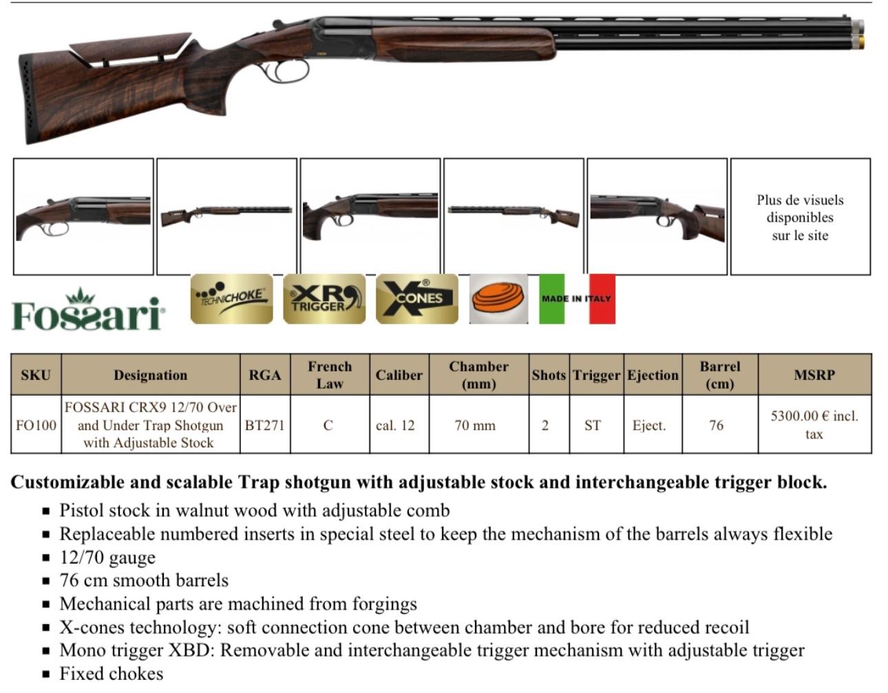 Photo of Trap Gun - FOSSARI CRX9 - F.A.I.R Rizzini