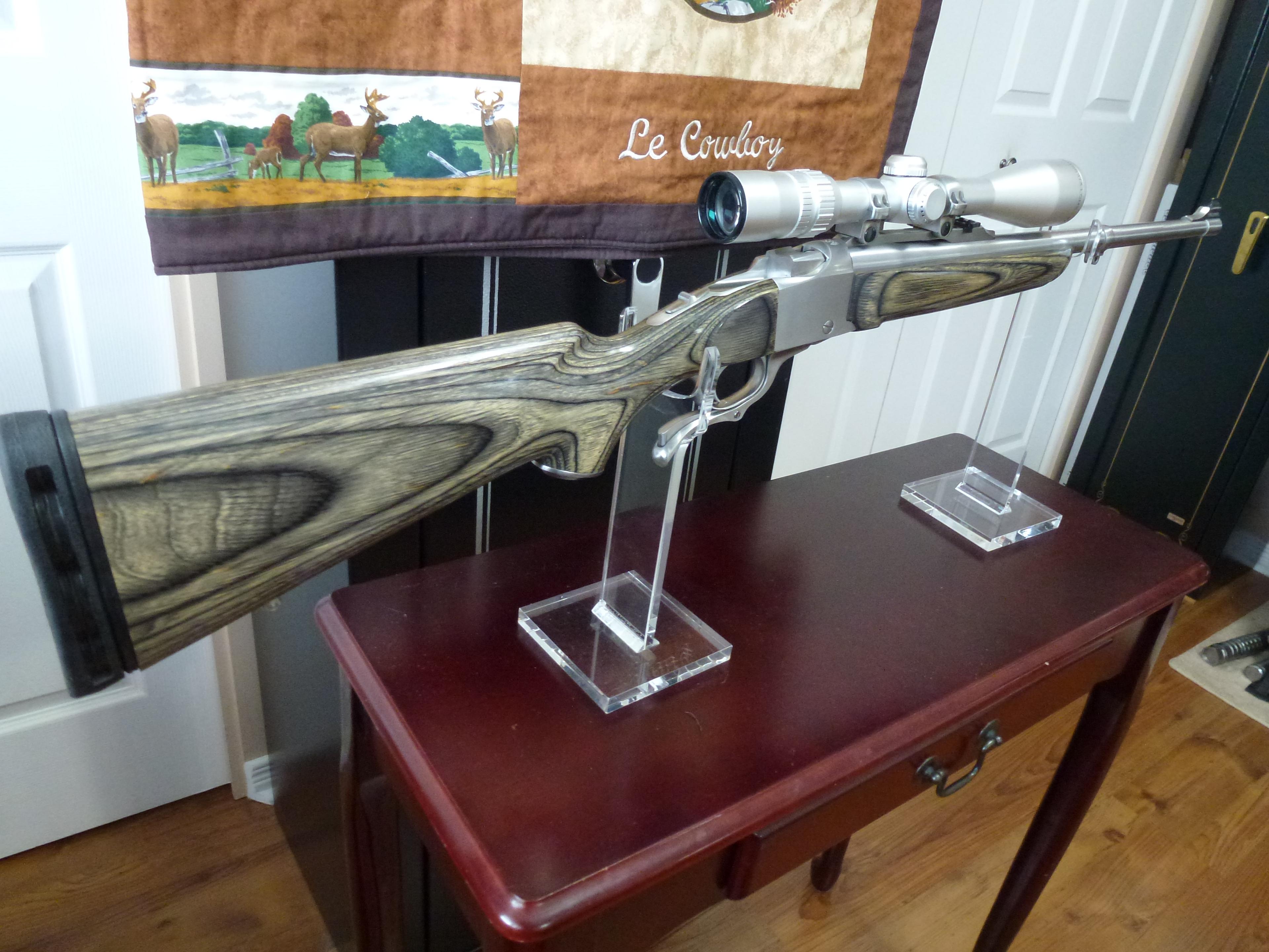 Photo of SOLD SOLD SOLD SOLD SOLD SOLD***AS NEW***RUGER NO 1   45/70***  WITH BAUSCH & LOMB SCOPE 2.5X10X40***