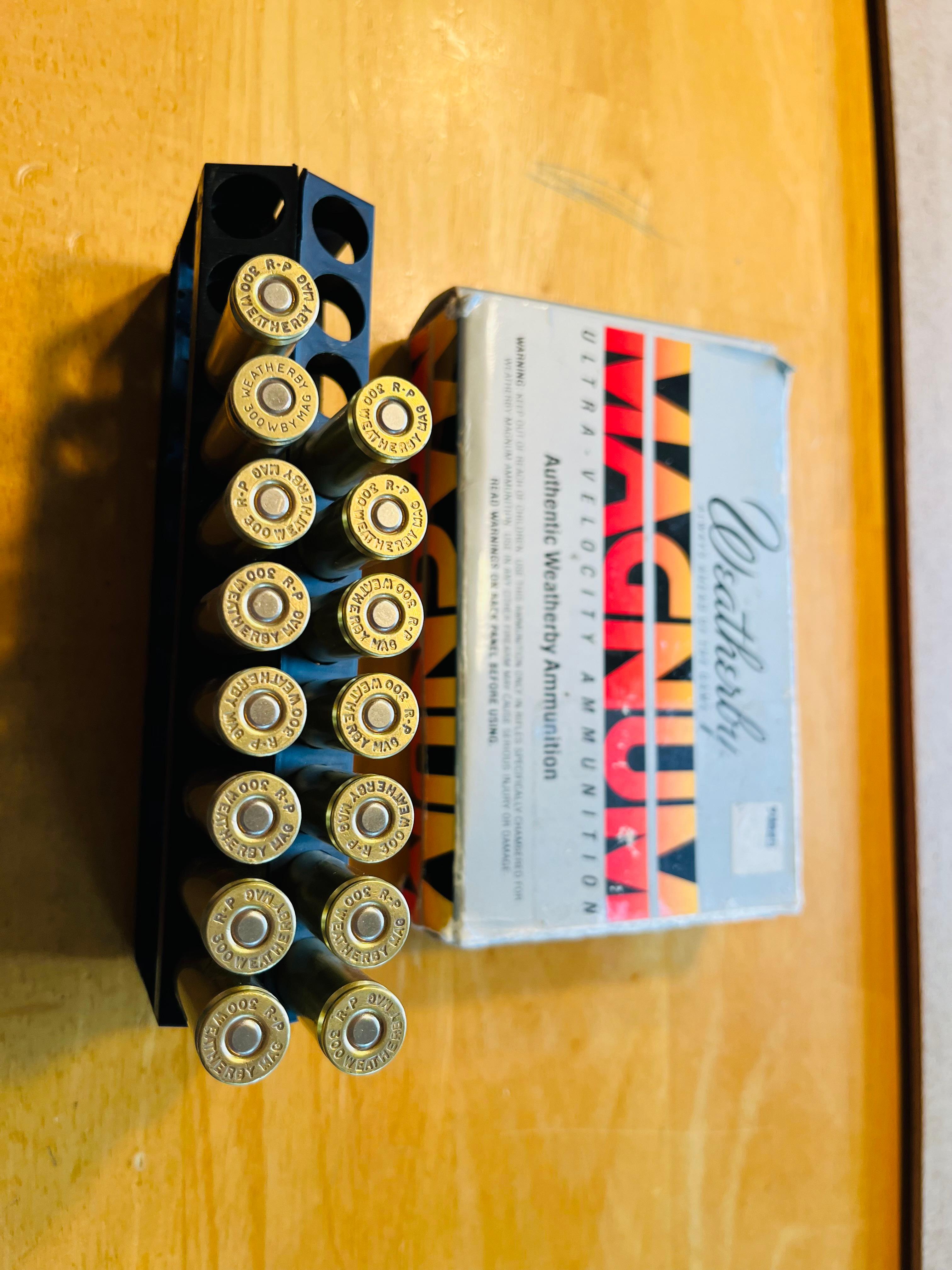 Photo of 300 weatherby ammunition