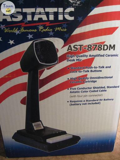 Photo of WORLD FAMOUS ASTATIC AST-878DM Amplified desk mic ham radio cb radio - 1