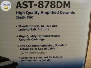 Photo of WORLD FAMOUS ASTATIC AST-878DM Amplified desk mic ham radio cb radio - 2