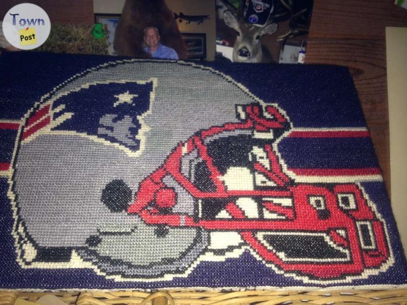 Photo of New England  Patriots Emblem NFL Cross Stick Pattern For Sale