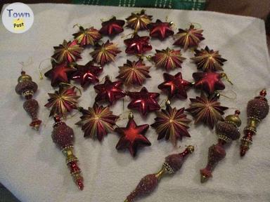 Photo of ORNAMENTS # 4 ~ at $0.36 each ~ GLASS CHRISTMAS TREE ORNAMENTS - 1