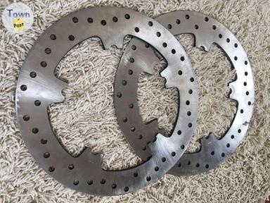 Photo of Harley-Davidson VRSC Oem brake rotor set (2 front, 1 rear) - 1