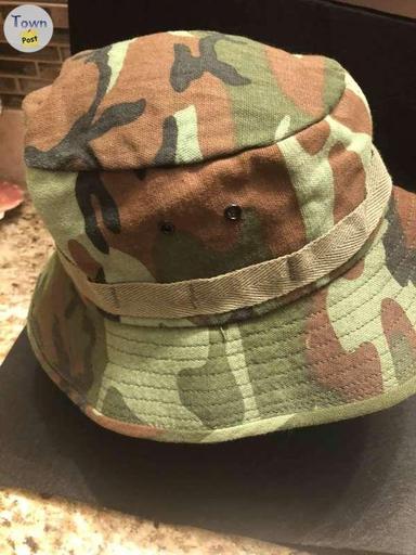 Photo of ERDL 1970s Vietnam Camouflage boonie Cap size medium. - 1