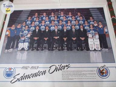 Photo of 1992-93 EDMONTON OILERS TEAM POSTER - 1