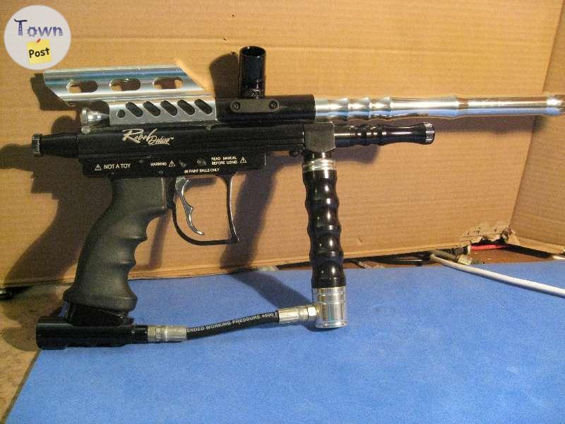 Photo of 68 caliber REBEL DELUXE paint ball gun & all accs OBO