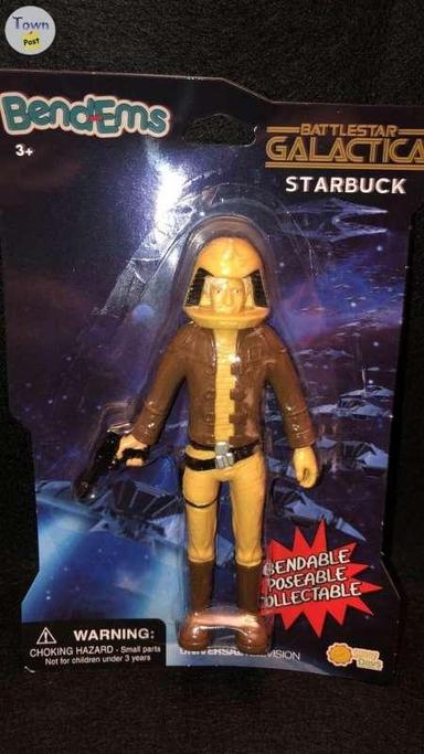 Photo of Bend Ems Battlestar Galactica Starbuck figure original series. - 1