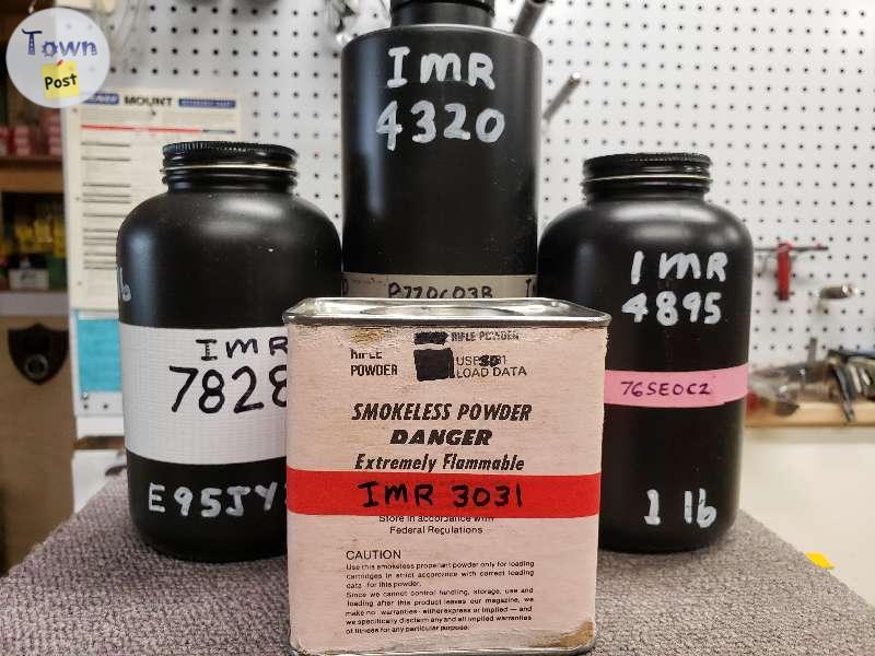 Photo of IMR dupont gunpowder repackaged from 20lb keg;  4320 