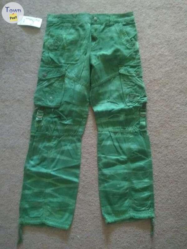 Photo of Ladies camo green cargo pants 