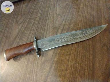 Photo of Handmade Damascus Steel 15.50 Inches Damascus Steel, Rose Wood Handle NEW $200 - 2