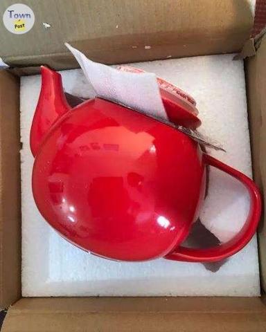 Photo of RED TEA POT WITH DIFFUSER - NEW - STILL IN ORIGINAL BOX  - 1