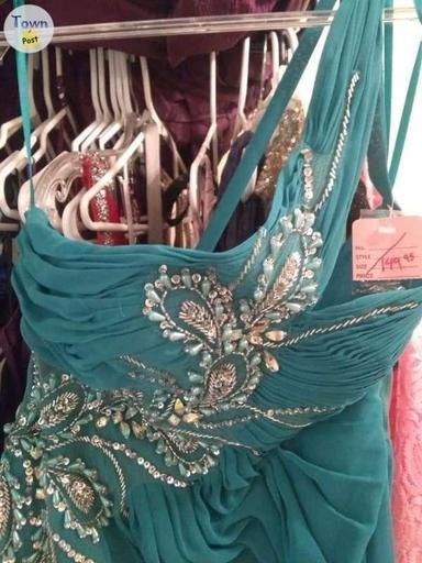 Photo of Teal color grad/prom dress - 2