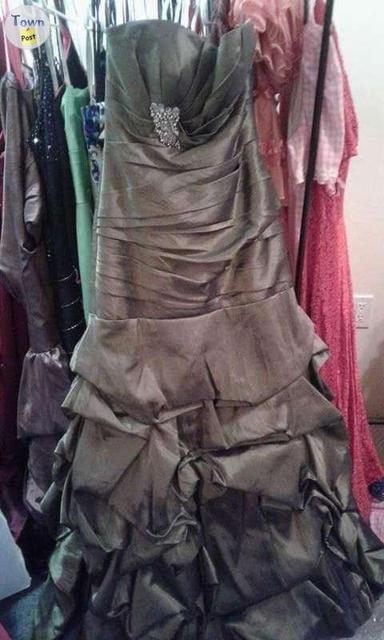 Photo of Brown grad/prom dress  - 1