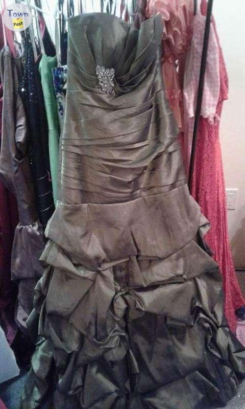 Photo of Brown grad/prom dress 