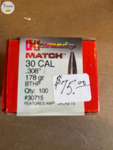 Photo of Hornady 30 cal. Match bullets - 1