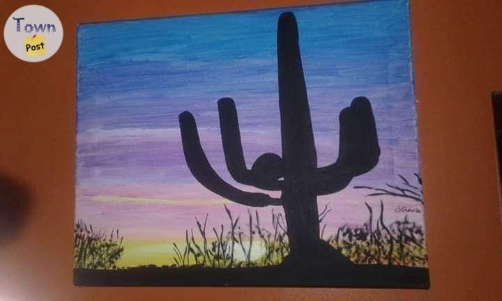 Photo of Saguaro cactus original painting 