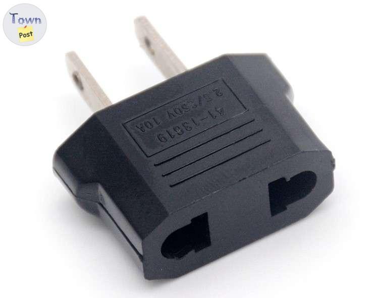 Photo of EU to North American electric plug converter 