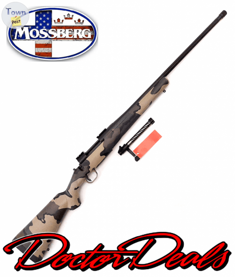 Photo of Mossberg Patriot Bolt Action Rifle 30-06 SPRG threaded & fluted 22 inch barrel, Kuiu Camo 5 Rounds (Clearance) 28152