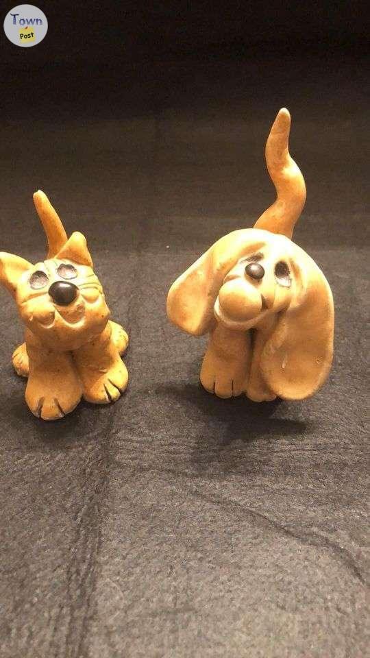 Photo of Retro plaster cat and dog ornaments 70s classics