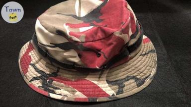 Photo of Large red safari camo boonie bucket cap hat - 1