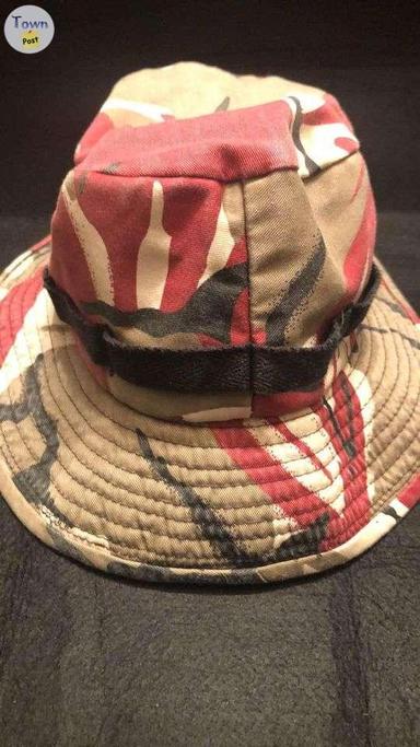 Photo of Large red safari camo boonie bucket cap hat - 2