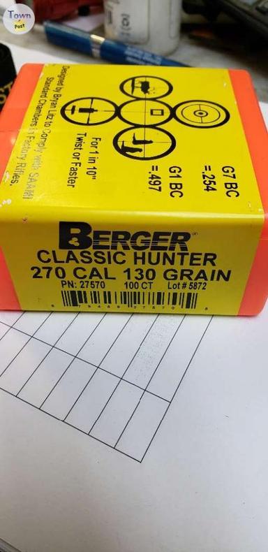 Photo of  BERGER CLASSIC <<MATCH GRADE >>HUNTER 270- 130 GRAIN - 1