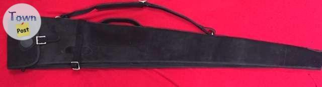 Photo of 52 Inch Black Suede Leather Shotgun Case. SPECIAL DEAL $135 Shipped