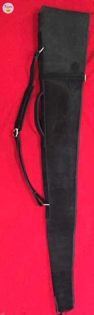 Photo of 100% Full Leather suede Shotgun Case 54 Inch Great for Sporting Clays or hunting. - 2