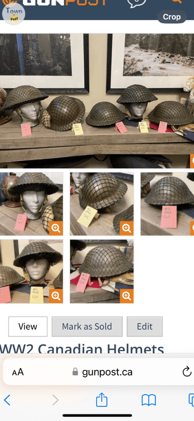 Photo of WW2 1942 Canadian Helmets  - 1