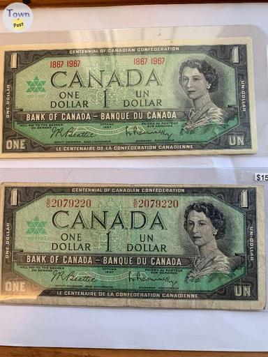 Photo of Centennal 1967 $1.00 Bank Notes - 1