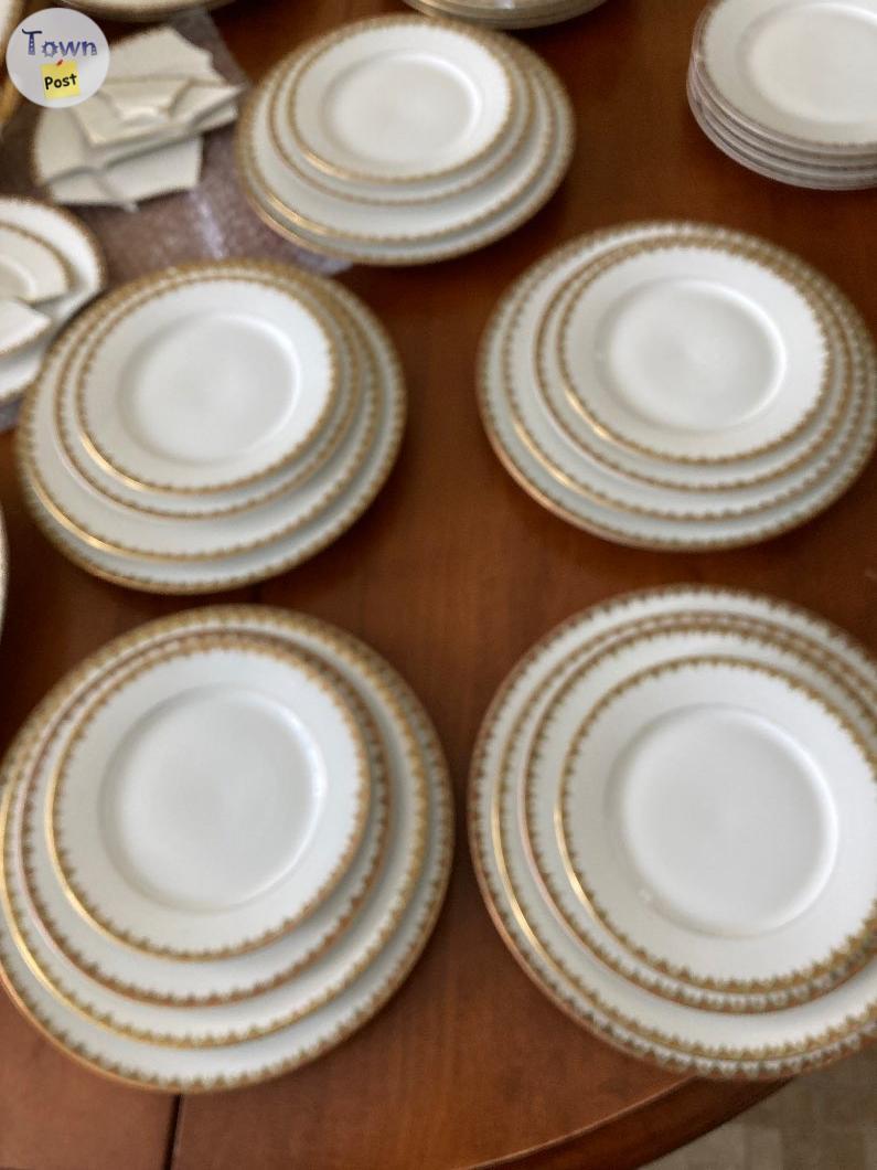 Photo of Antique Limoges. $585  - 5 Place  Plate Set with extras