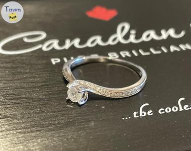 Photo of Diamond and 14K white Gold Engagement Ring - 2