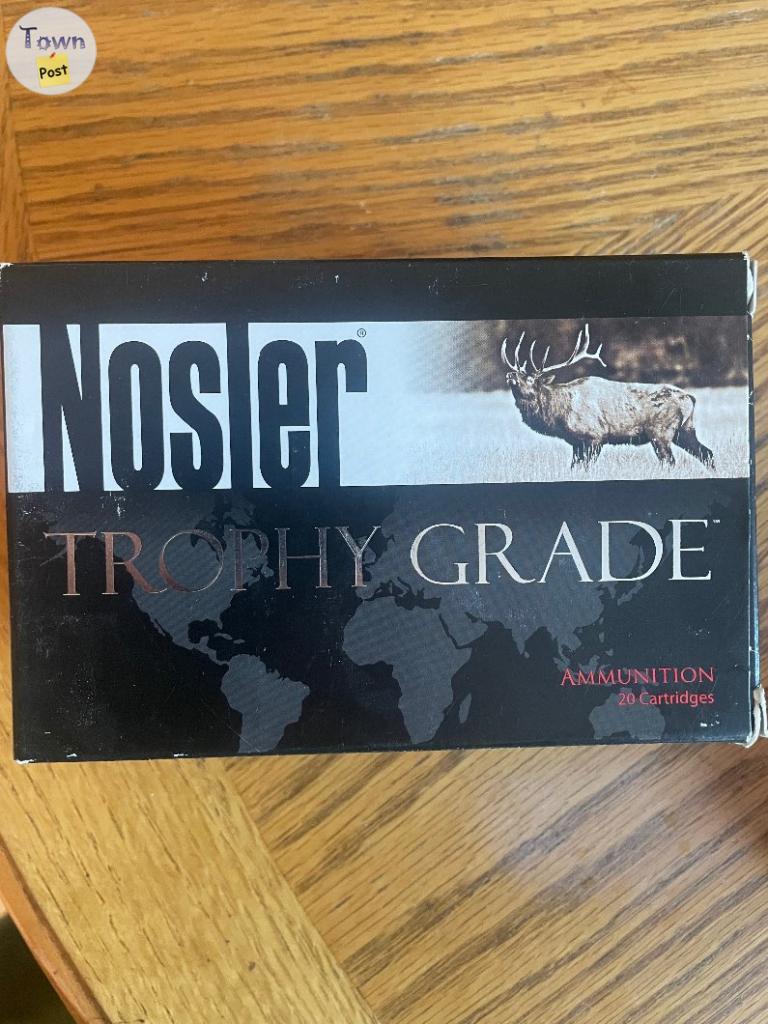 Photo of Nosler trophy grade 280 Ackley imp ammo