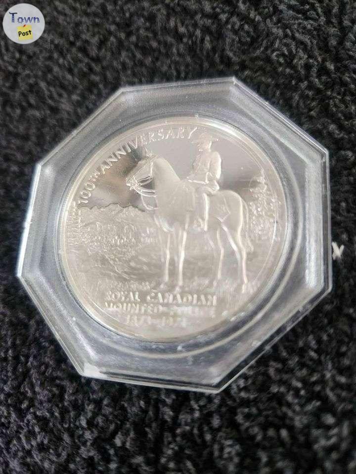 Photo of RCMP 100 yr ANNIVERSARY SILVER MEDAL