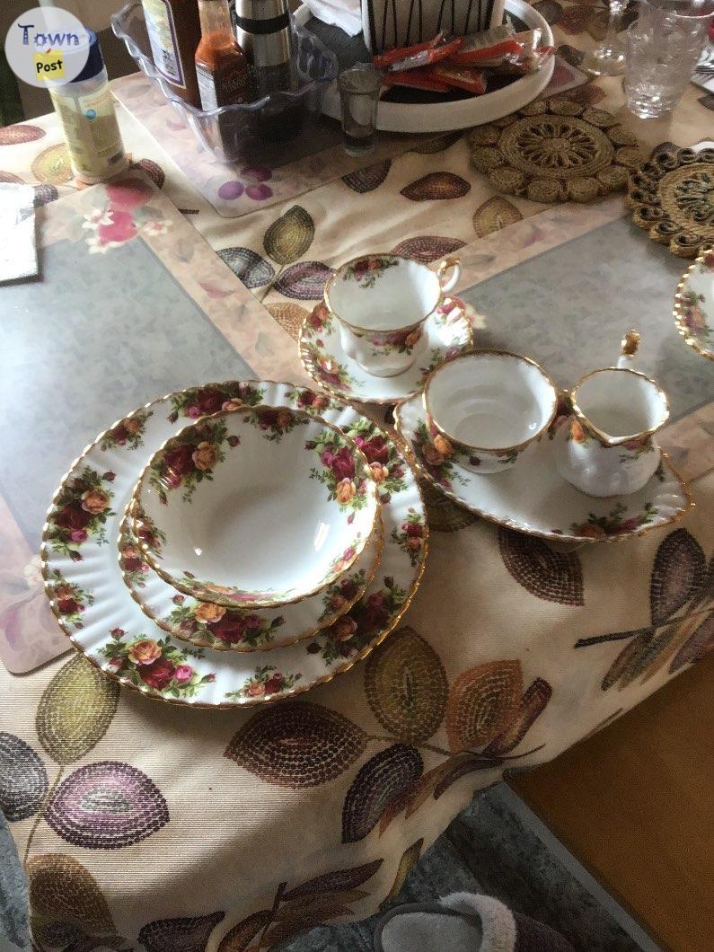 Photo of country rose vintage china set royal albert england