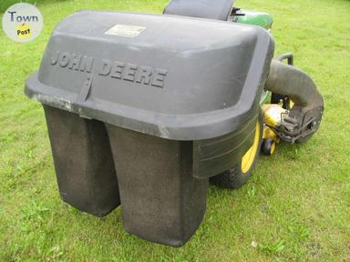 Photo of John Deere 48 inch 3 blade PTO driven mower deck & John Deere POWER FLOW rear bagger - 2