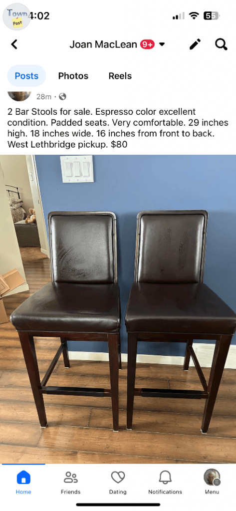 Photo of 2 Bar Stools