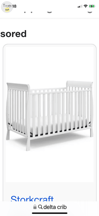 Photo of White Baby Crib - 1