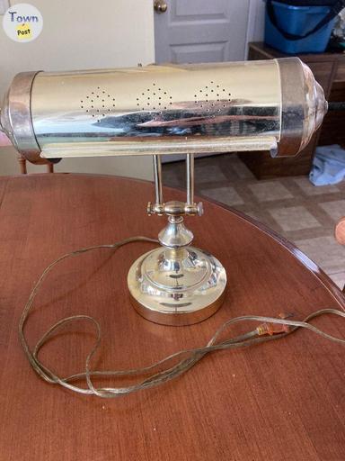 Photo of Vintage Bankers all Brass Desk Lamp $105 - 2