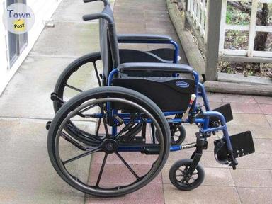 Photo of HIGH END BLUE INVACARE TORNADO WHEELCHAIR FOR SALE - 1