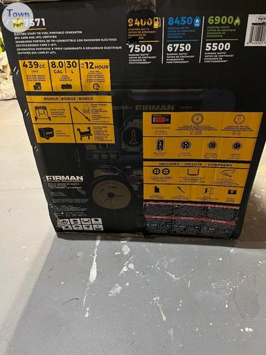 Photo of Brand new in box T07571 Firman tri- fuel portable generator(Not refurbished)  - 2