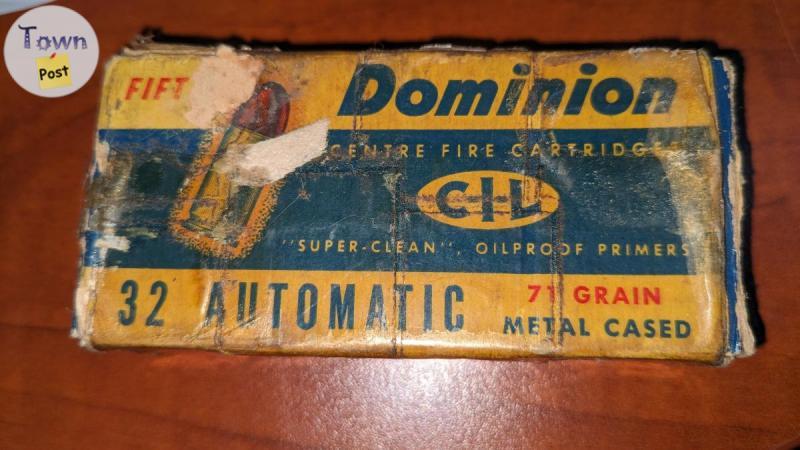 Photo of Canadian Industries Limited CIL Dominion 7.65 .32 auto ammo. 71gr FMJ 