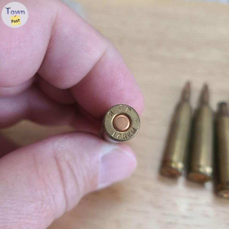 Photo of 17 Rem Ammo Hollow Piont, 5 rounds and one brass ( updated pics )