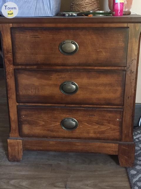 Photo of Queen Sleigh Bed with matching side tables