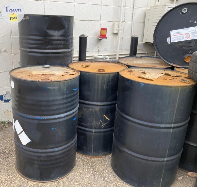 Photo of 45 gallon steel drums for sale