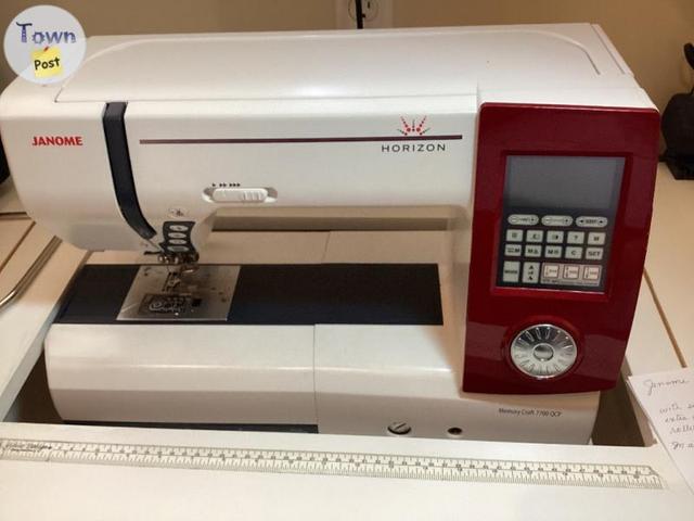 Photo of Janome sewing machine and sewing table