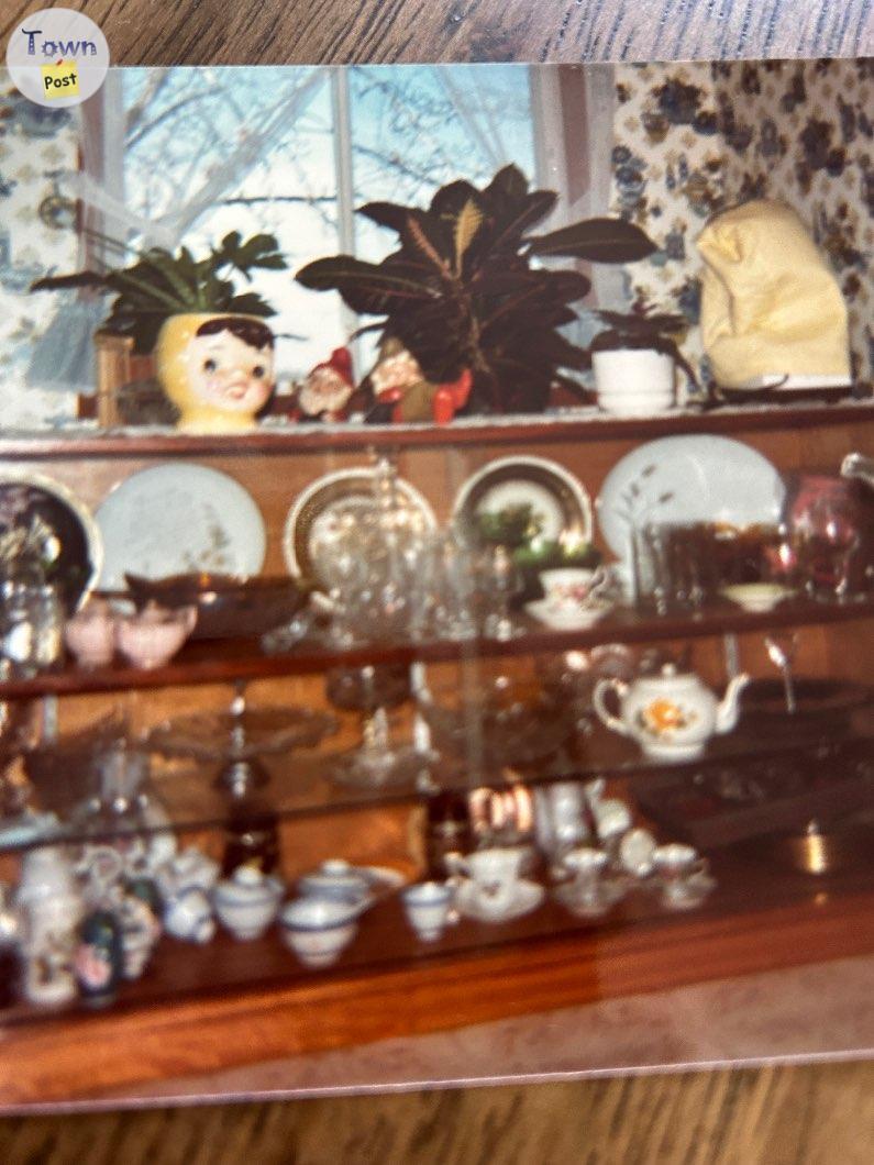 Photo of Solid mahogany cabinet with plate glass doors