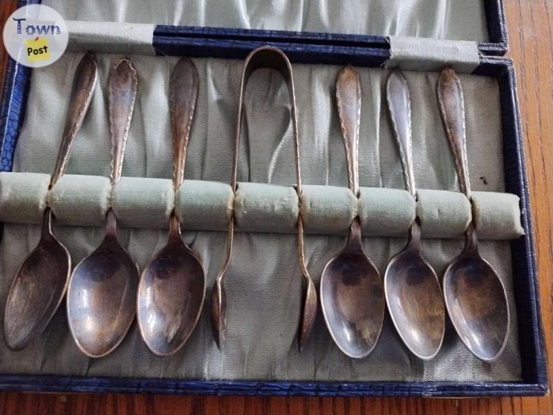 Photo of Vintage EP spoon set in case 